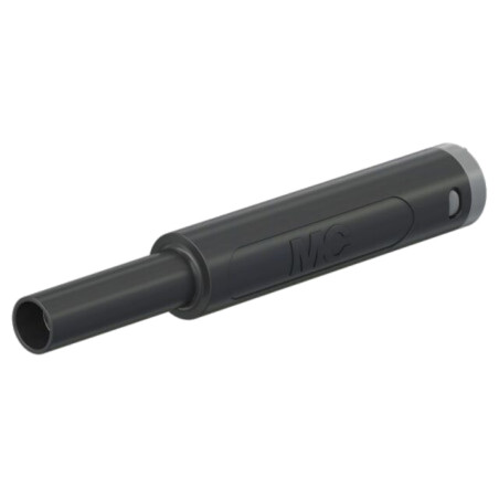 Conector: banană 4mm; soclu; 32A; 1kV; L: 65mm; neagră; aurit; lipite