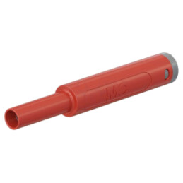 Conector: banană 4mm; soclu; 32A; 1kV; L: 65mm; roşie; aurit; lipite