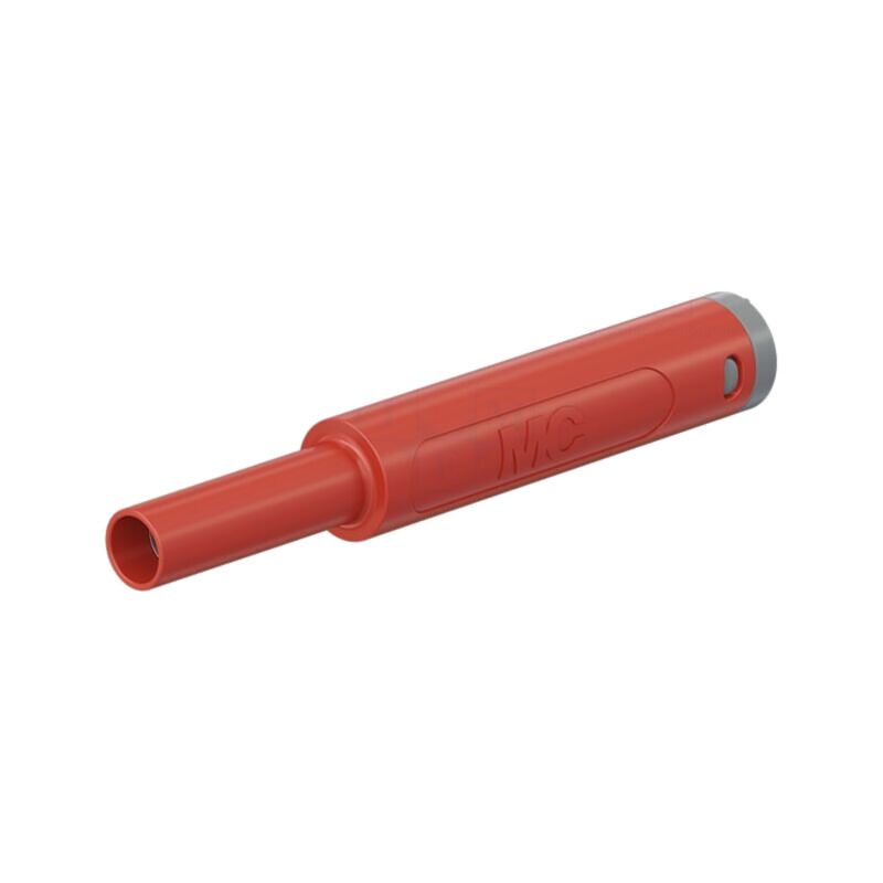 Conector: banană 4mm; soclu; 32A; 1kV; L: 65mm; roşie; aurit; lipite