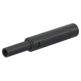 Conector: banană 4mm; soclu; 32A; 1kV; L: 65mm; neagră; înşurubare