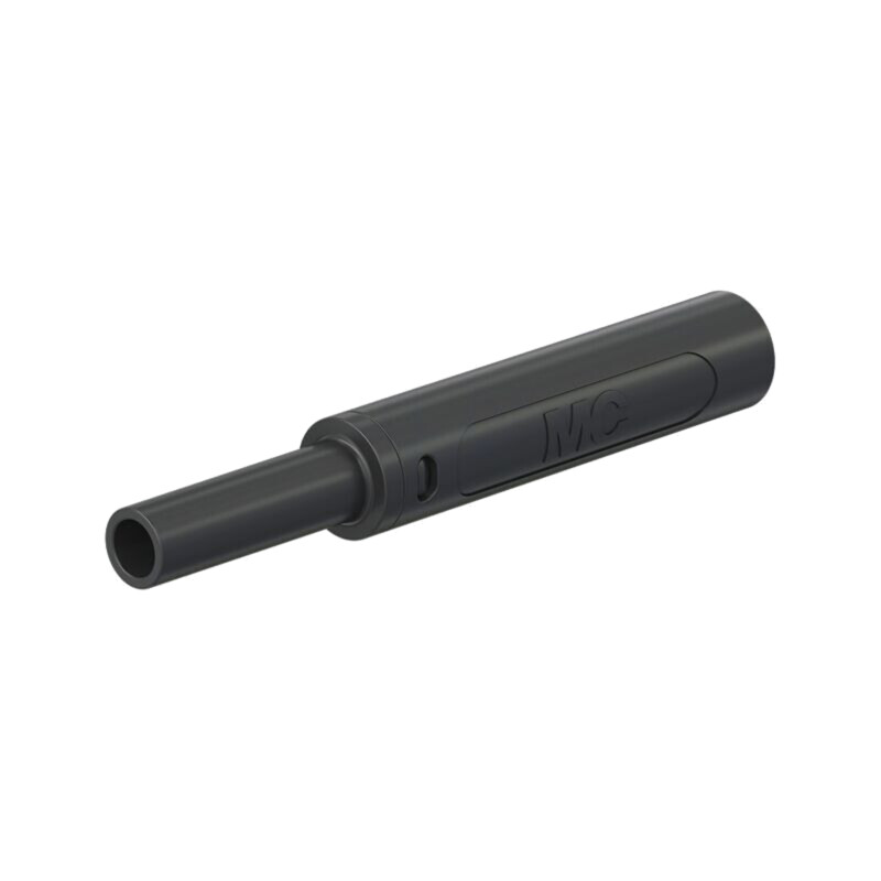 Conector: banană 4mm; soclu; 32A; 1kV; L: 65mm; neagră; înşurubare