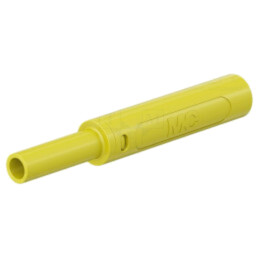 Conector: banană 4mm; soclu; 32A; 1kV; L: 65mm; galbenă; înşurubare