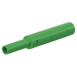 Conector: banană 4mm; soclu; 32A; 1kV; L: 65mm; verde; înşurubare