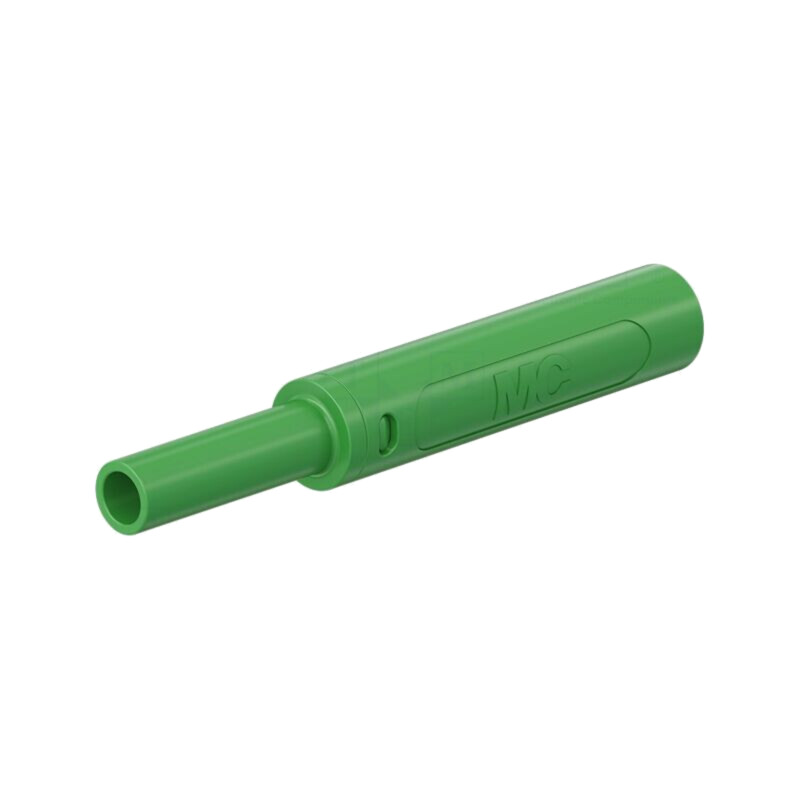 Conector: banană 4mm; soclu; 32A; 1kV; L: 65mm; verde; înşurubare