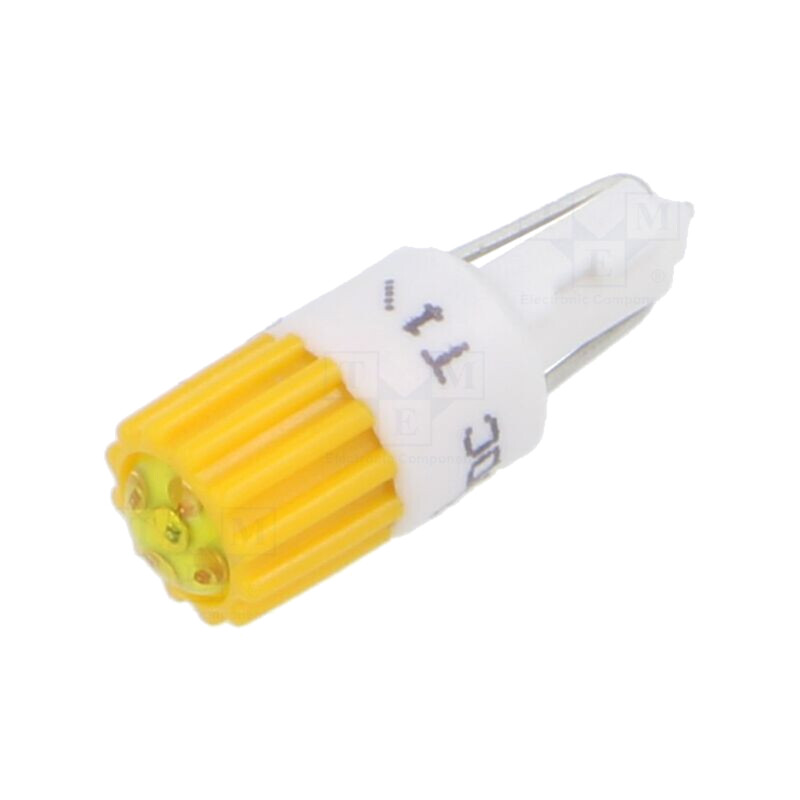 Lampă LED; galbenă; T5; 24VDC; plastic; -20÷60°C
