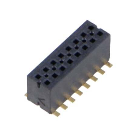 Conector: şiruri pini; soclu; tată; PIN: 16; verticală; SMT; 1,27mm
