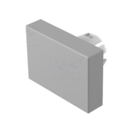 Lentilă pentru buton; 16mm; 51; gri; plastic
