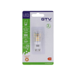 Lampă LED; alb cald; G9; 230VAC; 350lm; 3,5W; 360°; 3000K