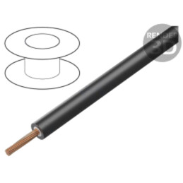 Cablu; litat; Cu; 1,5mm2; PVC; negru; 1000V; 100m; Clasa: 6; 1x1,5mm2