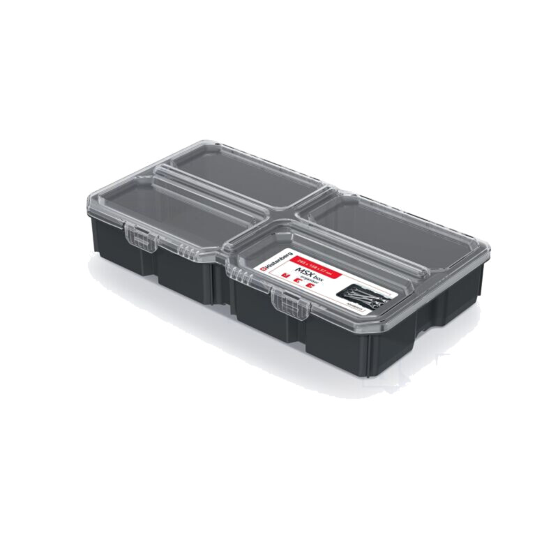 Container: colectiv; neagră; Culoare capac: transparent; MSX BOX