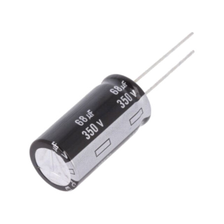 Condensator: electrolitic; THT; 68uF; 350VDC; Ø16x31,5mm; ±20%