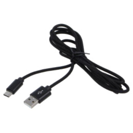Cablu; USB 2.0; USB A mufă,USB C mufă; aurit; 1,8m; negru; 480Mbps