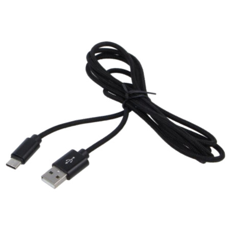 Cablu; USB 2.0; USB A mufă,USB C mufă; aurit; 1,8m; negru; 480Mbps