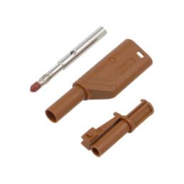 Conector: banană 4mm; mufă; 24A; 1kVDC; maro; 0,5÷2,5mm2; 3mΩ