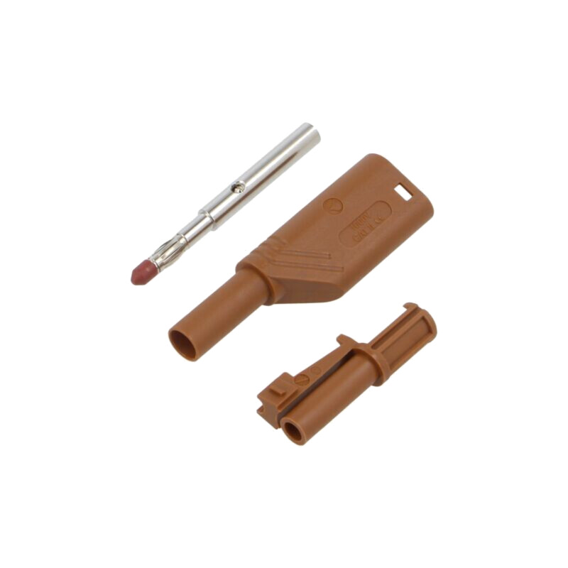 Conector: banană 4mm; mufă; 24A; 1kVDC; maro; 0,5÷2,5mm2; 3mΩ