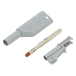 Conector: banană 4mm; mufă; 24A; 1kVDC; gri; 0,5÷2,5mm2; 3mΩ