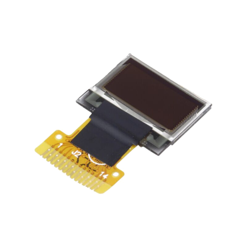 Afişaj: OLED; grafic; 0,49"; 64x32; Dim: 14,5x11,6x1,26mm; albă