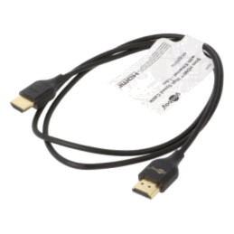 Cablu; HDMI mufă,din ambele părţi; 1m; negru; HDCP 2.2,HDMI 2.0