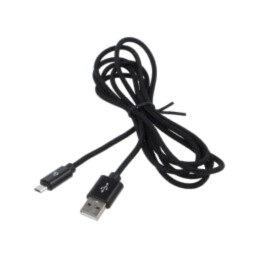 Cablu; USB 2.0; USB A mufă,USB B micro mufă; aurit; 1,8m; negru
