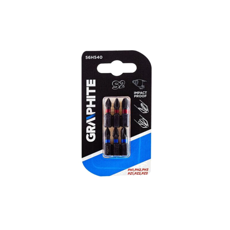 Kit: capete de şurubelniţă; Phillips,Pozidriv®; 25mm; cu impact