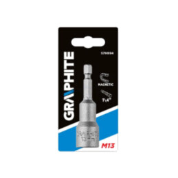 Capăt de şurubelniţă; cap hexagonal; HEX 13mm; Fixare: 1/4"