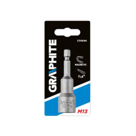 Capăt de şurubelniţă; cap hexagonal; HEX 13mm; Fixare: 1/4"