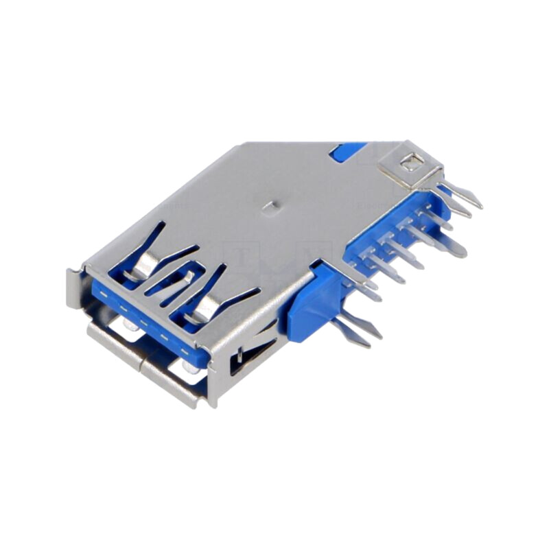 Conector: USB A; soclu; pentru PCB; THT; PIN: 9; USB 3.0; aurit