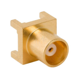 Conector: MCX; soclu; mamă; drept; 50Ω; THT; pentru PCB; PTFE; aurit