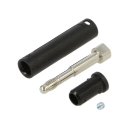 Conector: banană 4mm; mufă; 32A; 30VAC; 60VDC; neagră; neizolat