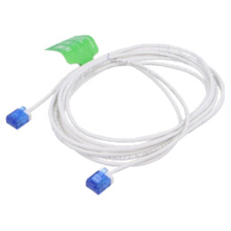 Patch cord; RJ45 mufă,din ambele părţi; U/UTP; 6a; litat; Cu; alb