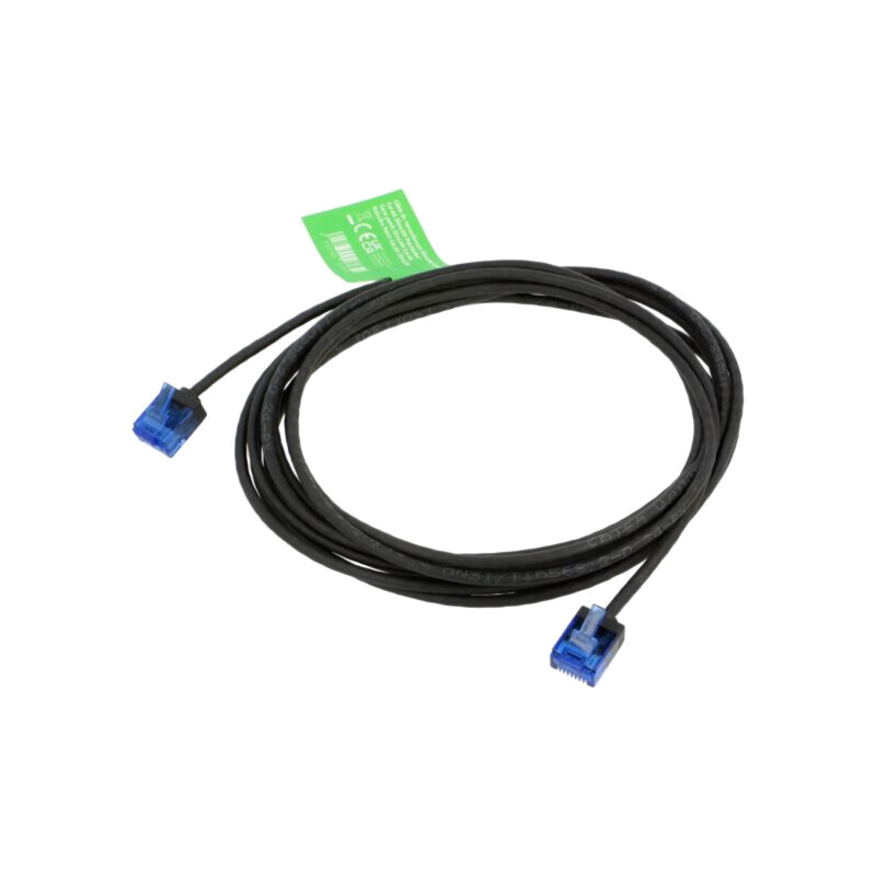 Patch cord; RJ45 mufă,din ambele părţi; U/UTP; 6a; litat; Cu; 3m