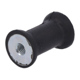 Atenuator de vibraţii; M6; Ø: 25mm; gumă; Lung: 20mm; H: 6mm; 1214N