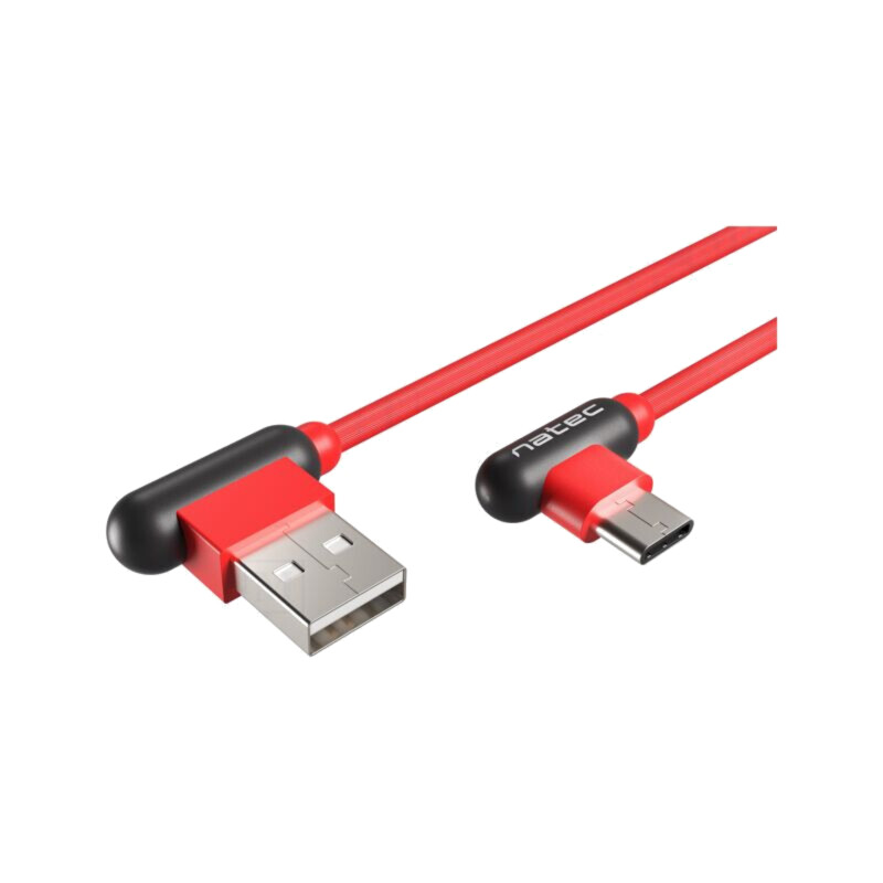 Cablu; USB 2.0; USB A mufă în unghi,USB C mufă în unghi; 1m