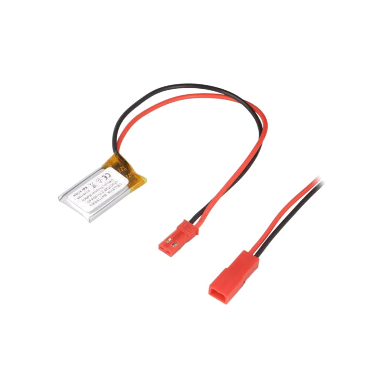 Acumul: Li-Po; 3,7V; 85mAh; cabluri,contector JST SYR-02T