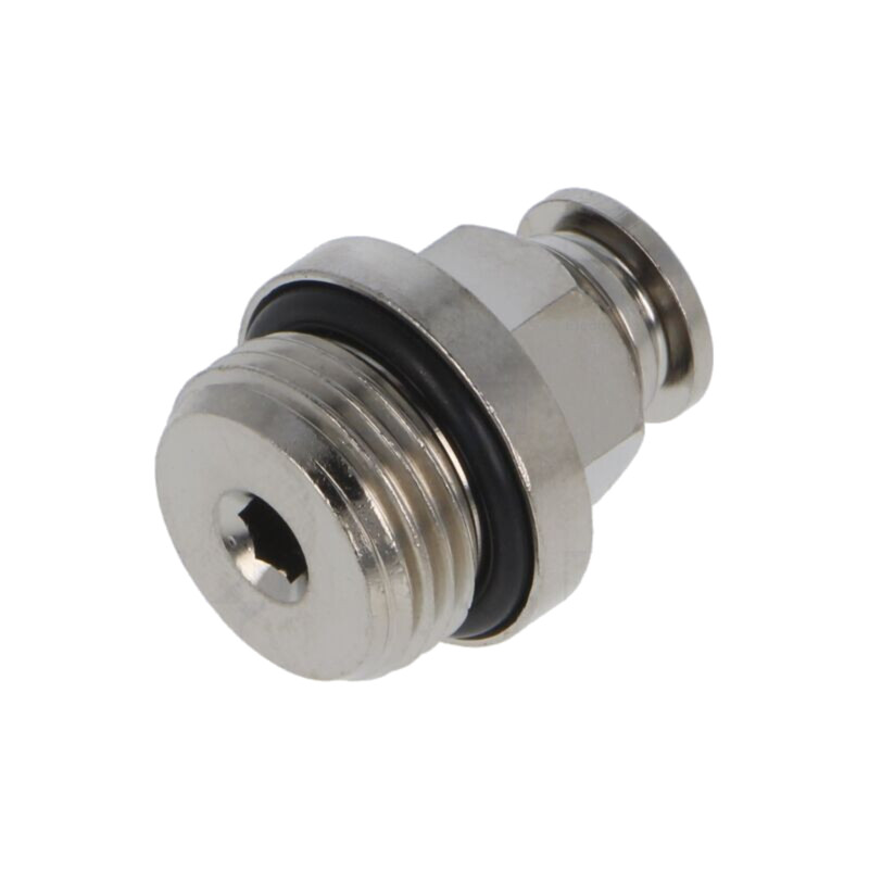 Racord push-in; simplu; -0,99÷20bar; alamă nichelată; Filet: 3/8" Racord push-in; simplu; -0,99÷20bar; alamă nichelată; Filet: 3/8"