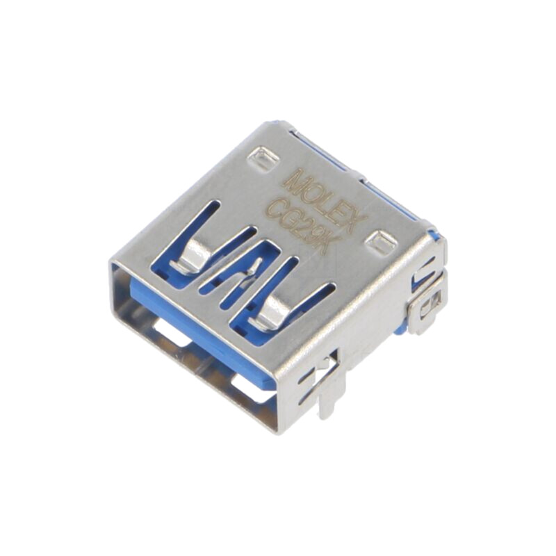Conector: USB A; soclu; pentru PCB; THT; PIN: 9; în unghi 90°; aurit