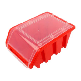 Container: Cuvă; roşie; cu blocare cu clichet; 230x160x120mm