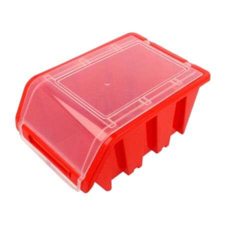 Container: Cuvă; roşie; cu blocare cu clichet; 230x160x120mm