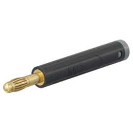 Conector: banană 4mm; mufă; 32A; 30VAC; 60VDC; neagră; neizolat