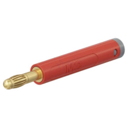 Conector: banană 4mm; mufă; 32A; 30VAC; 60VDC; roşie; neizolat