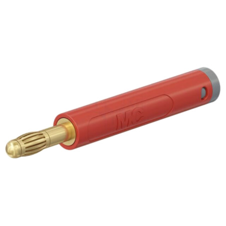 Conector: banană 4mm; mufă; 32A; 30VAC; 60VDC; roşie; neizolat