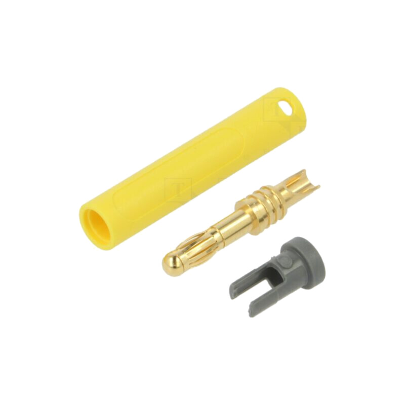 Conector: banană 4mm; mufă; 32A; 30VAC; 60VDC; galbenă; neizolat