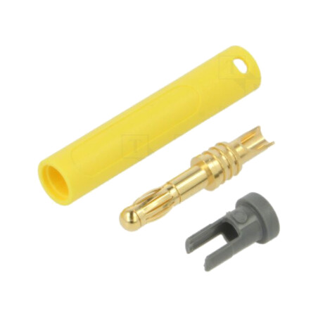 Conector: banană 4mm; mufă; 32A; 30VAC; 60VDC; galbenă; neizolat