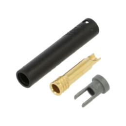 Conector: banană 4mm; soclu; 32A; 30VAC; 60VDC; L: 43,5mm; neagră