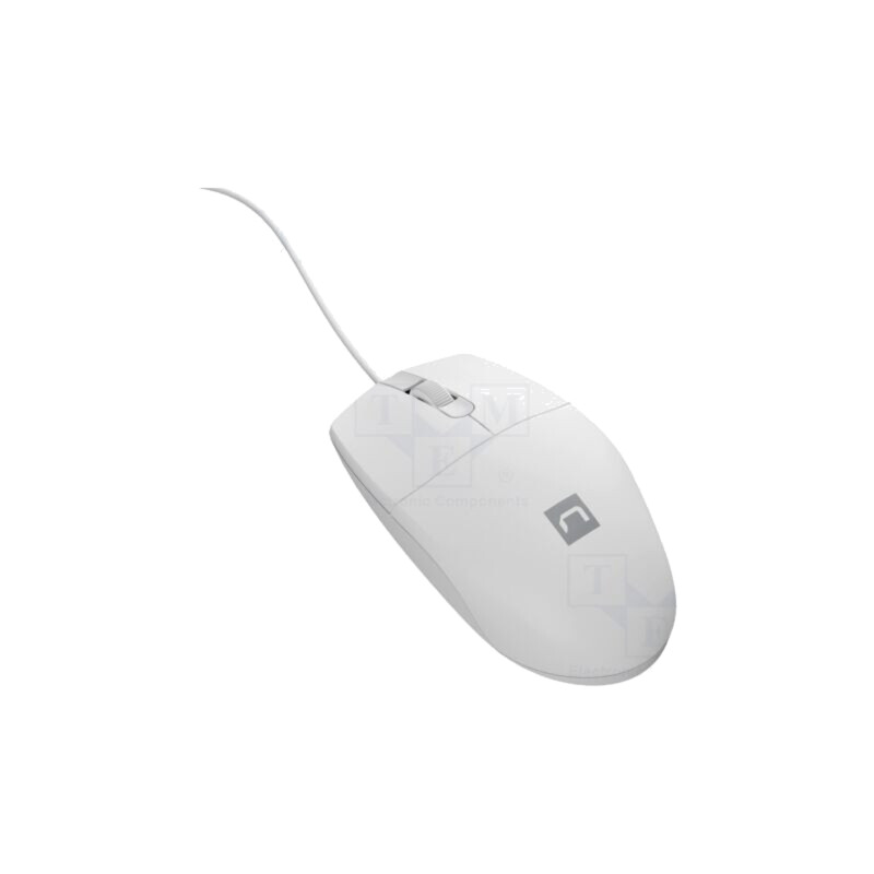 Mouse; albă; USB A; optic,cu cablu; Caracteristici: PnP; 1,5m