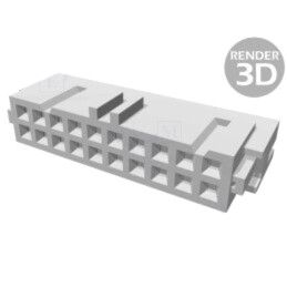 Conector: IDC; mufă; mamă; PIN: 20; IDC; pt.cablu-bandă; 2,54mm; 2x10