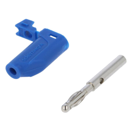 Conector: banană 4mm; mufă; 32A; 33VAC; 70VDC; albastră; nichelat