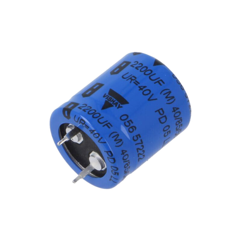 Condensator: electrolitic; SNAP-IN; 2,2mF; 40VDC; Ø22x25mm; ±20%