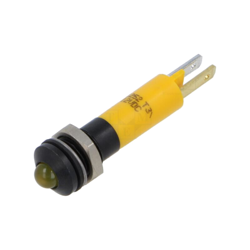 Lampă de control: LED; convex; galbenă; 12VDC; Ø8mm; IP67; ØLED: 5mm Lampă de control: LED; convex; galbenă; 12VDC; Ø8mm; IP67; ØLED: 5mm