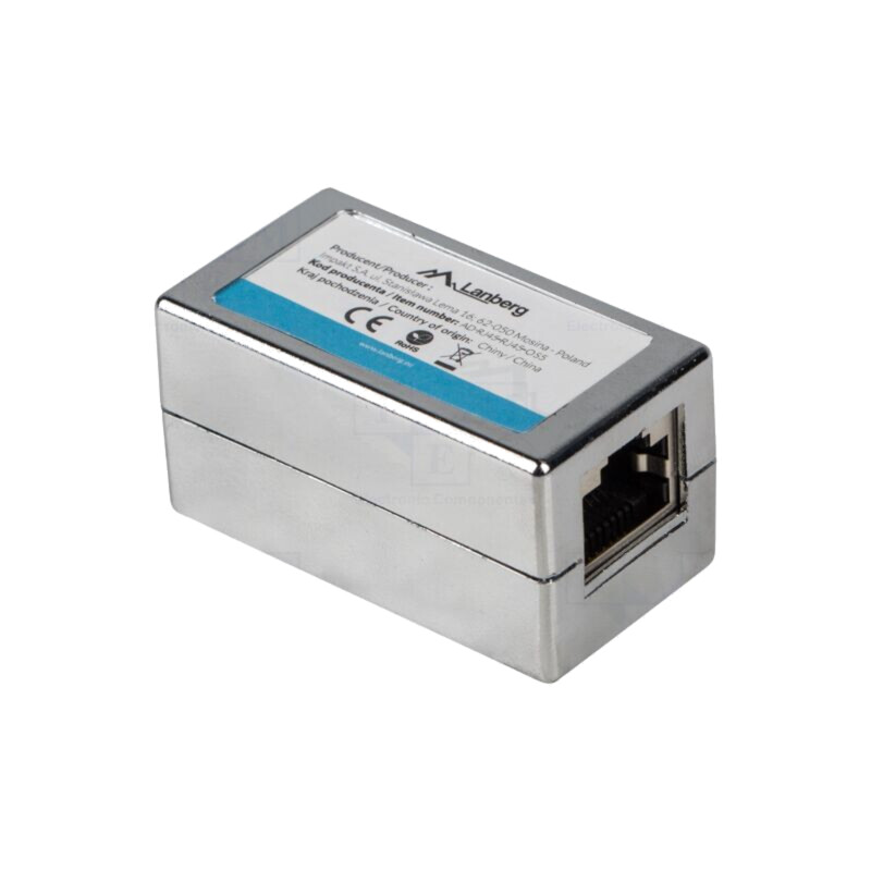 Cuplor RJ45; argintie; Cat: 5e; RJ45 soclu,din ambele părţi